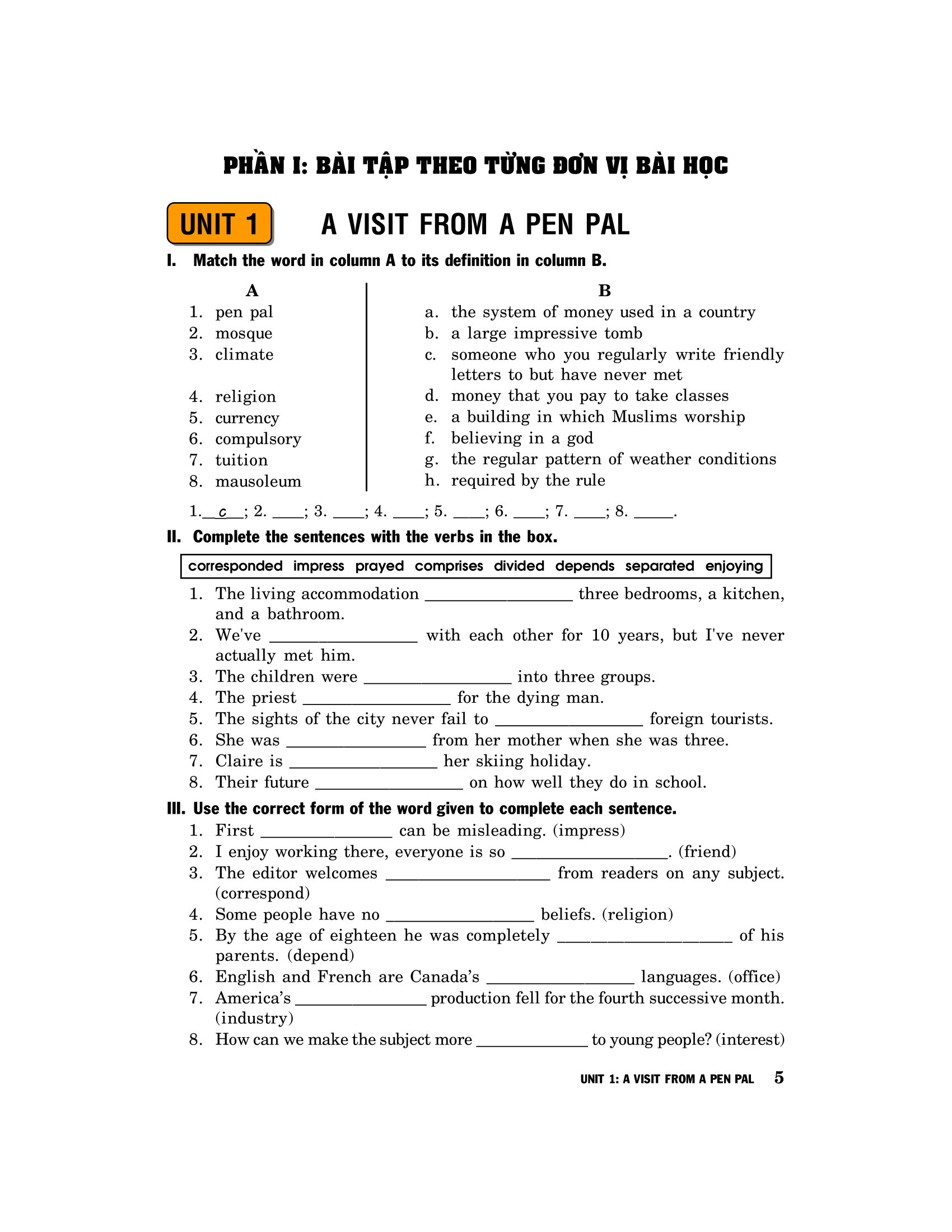 bài tập tiếng anh 9 - không đáp án (2020)