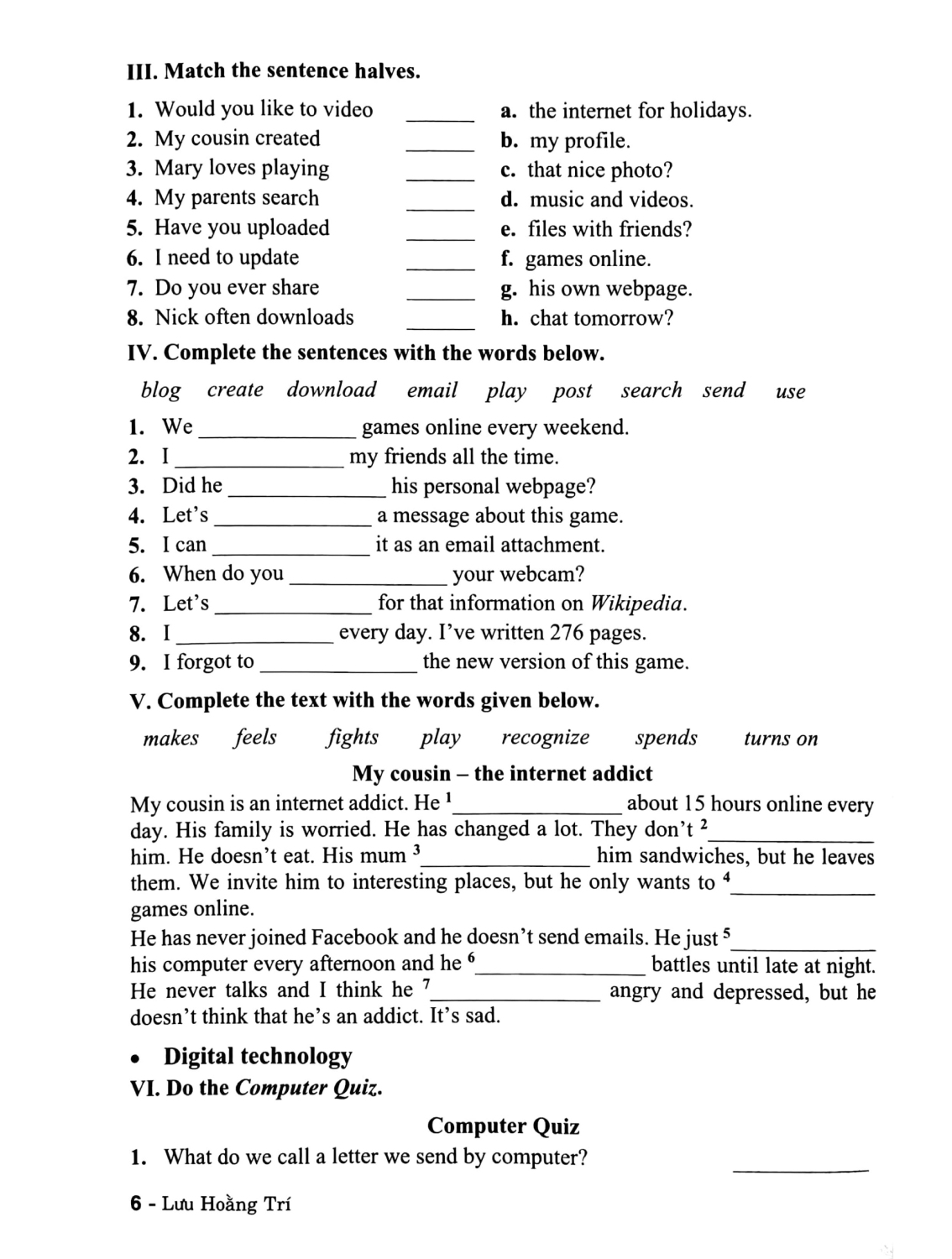 bài tập tiếng anh 9 (không đáp án) (biên soạn theo chương trình gdpt mới - dùng kèm sgk chân trời sáng tạo)