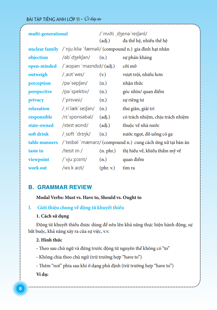 bài tập tiếng anh lớp 11 - có đáp án