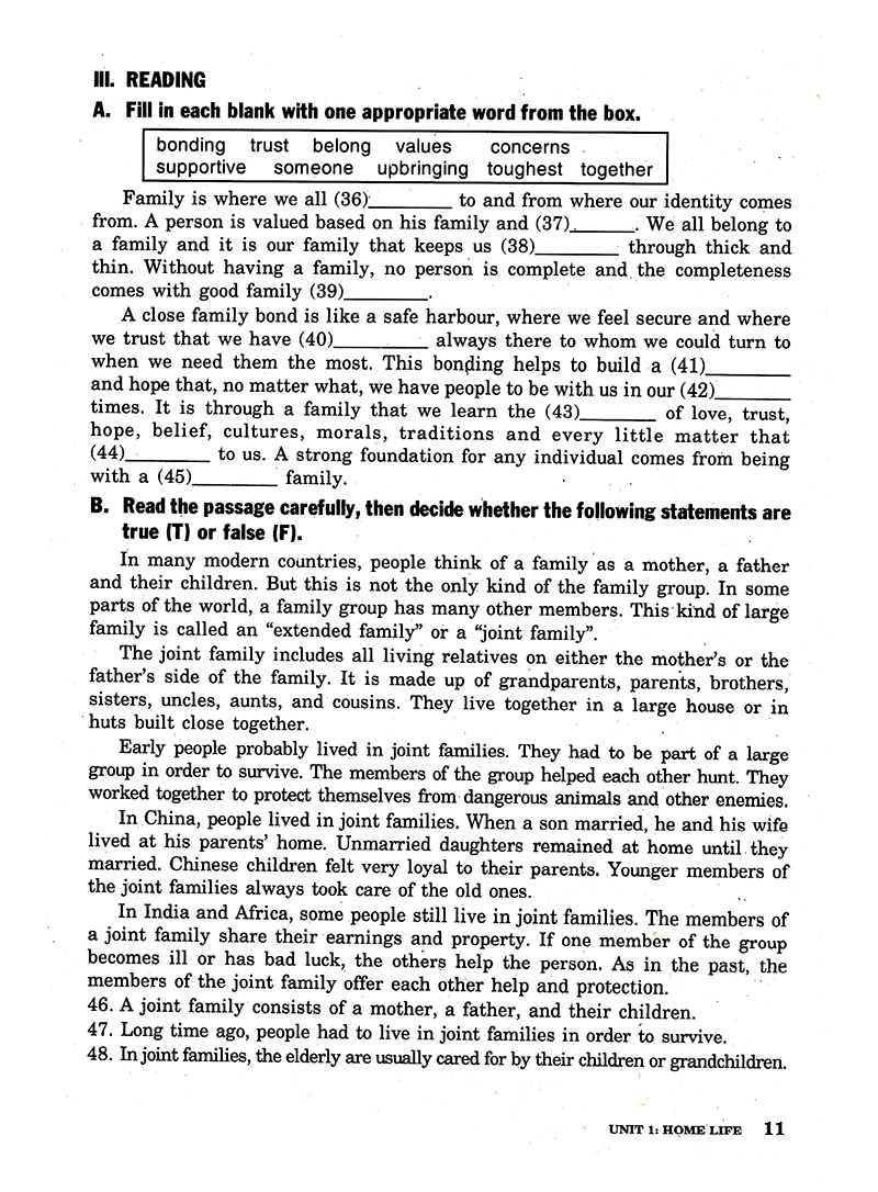 bài tập tiếng anh lớp 12 - không đáp án