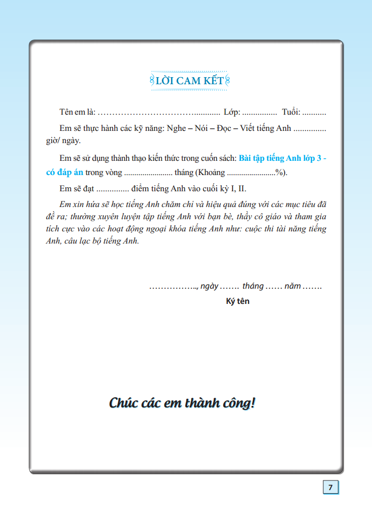 bài tập tiếng anh lớp 3 - có đáp án (tái bản 2021)