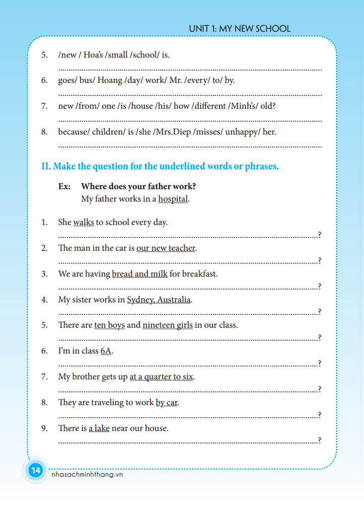 bài tập tiếng anh lớp 6 (không đáp án) (sách màu)