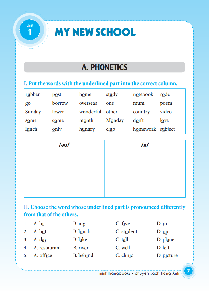 bài tập tiếng anh lớp 6 (không đáp án) (sách màu)