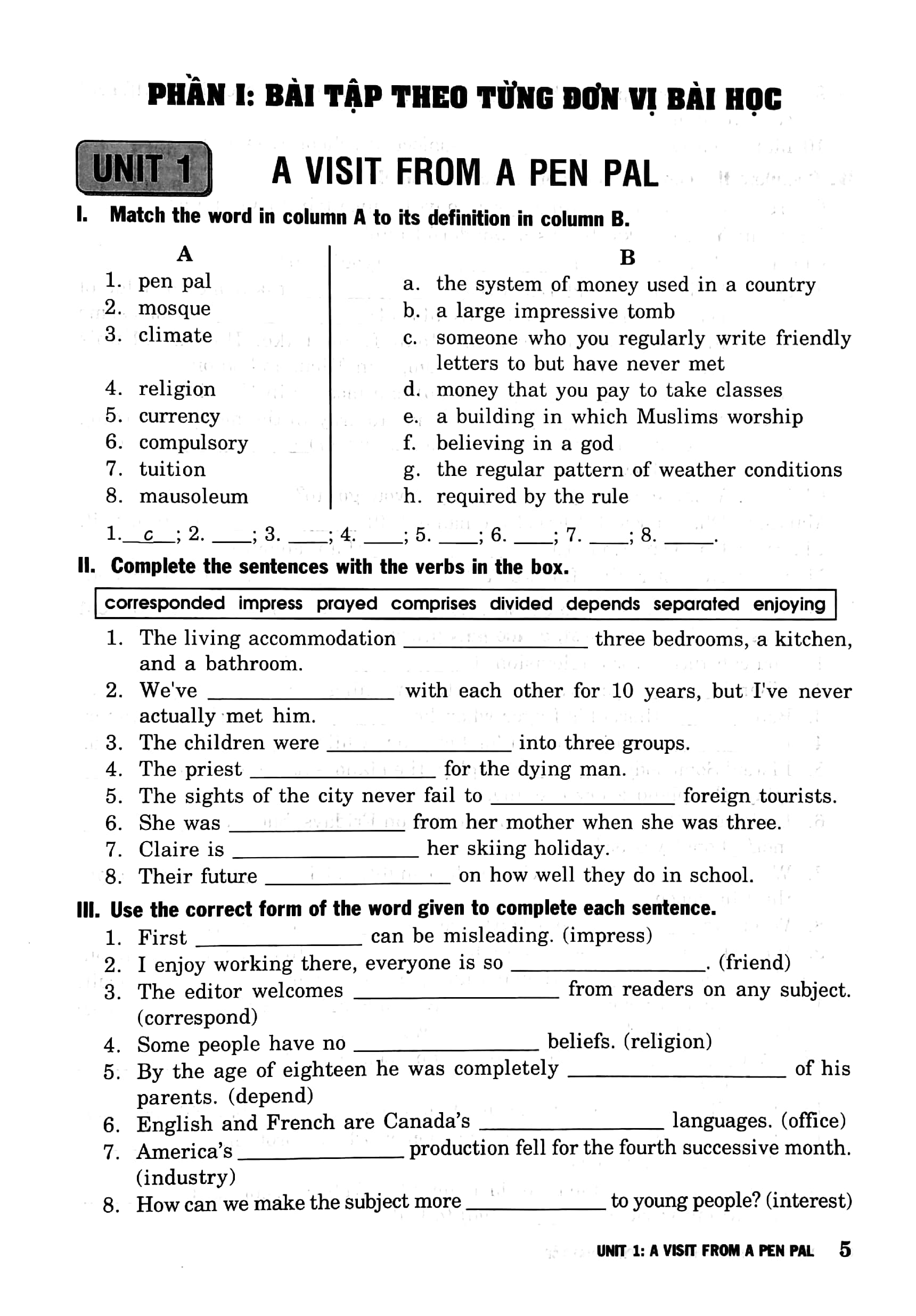 bài tập tiếng anh lớp 9 (có đáp án)