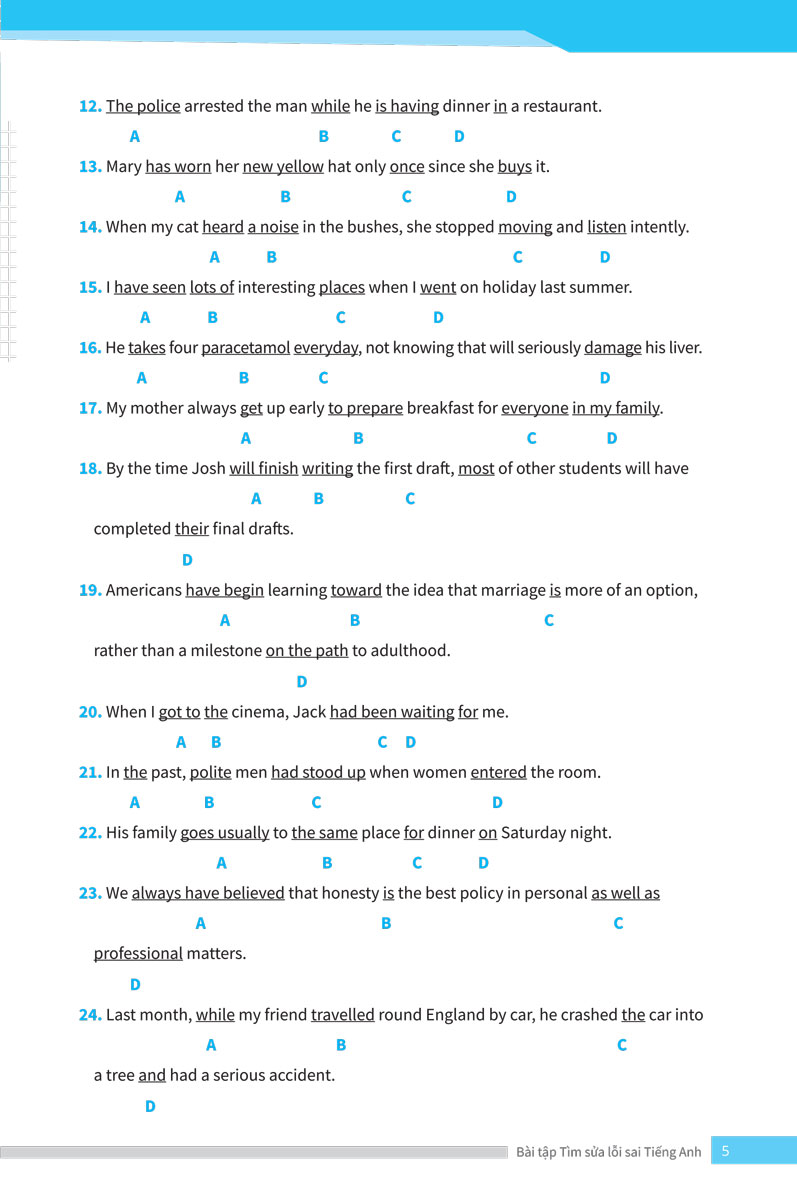 bài tập tìm sửa lỗi sai tiếng anh (ôn thi vào lớp 10 và 10 chuyên)