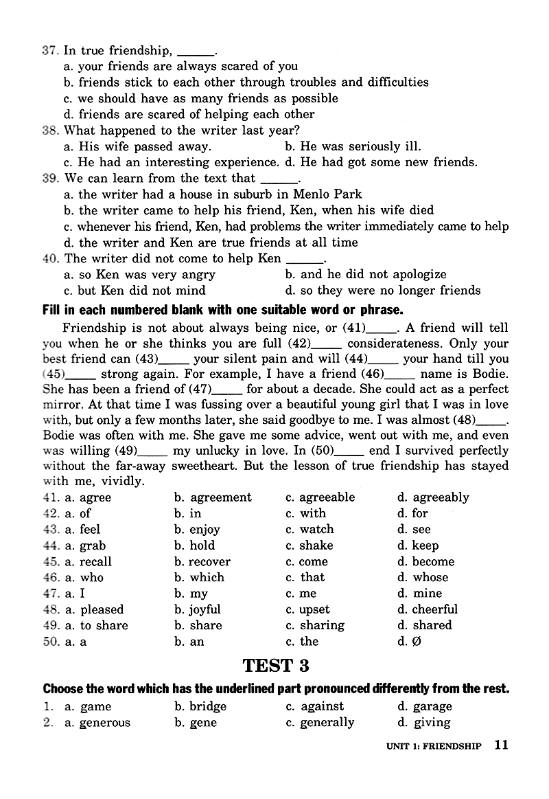bài tập trắc nghiệm tiếng anh 11 (không đáp án) (tái bản 2018)