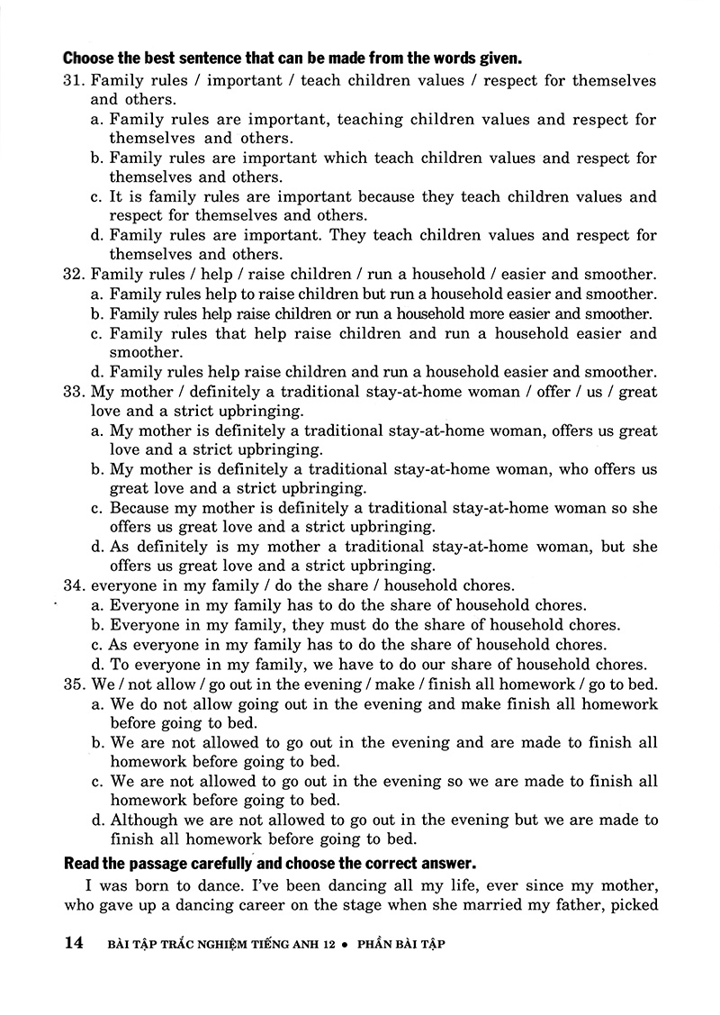bài tập trắc nghiệm tiếng anh 12 (không đáp án) (tái bản 2018)