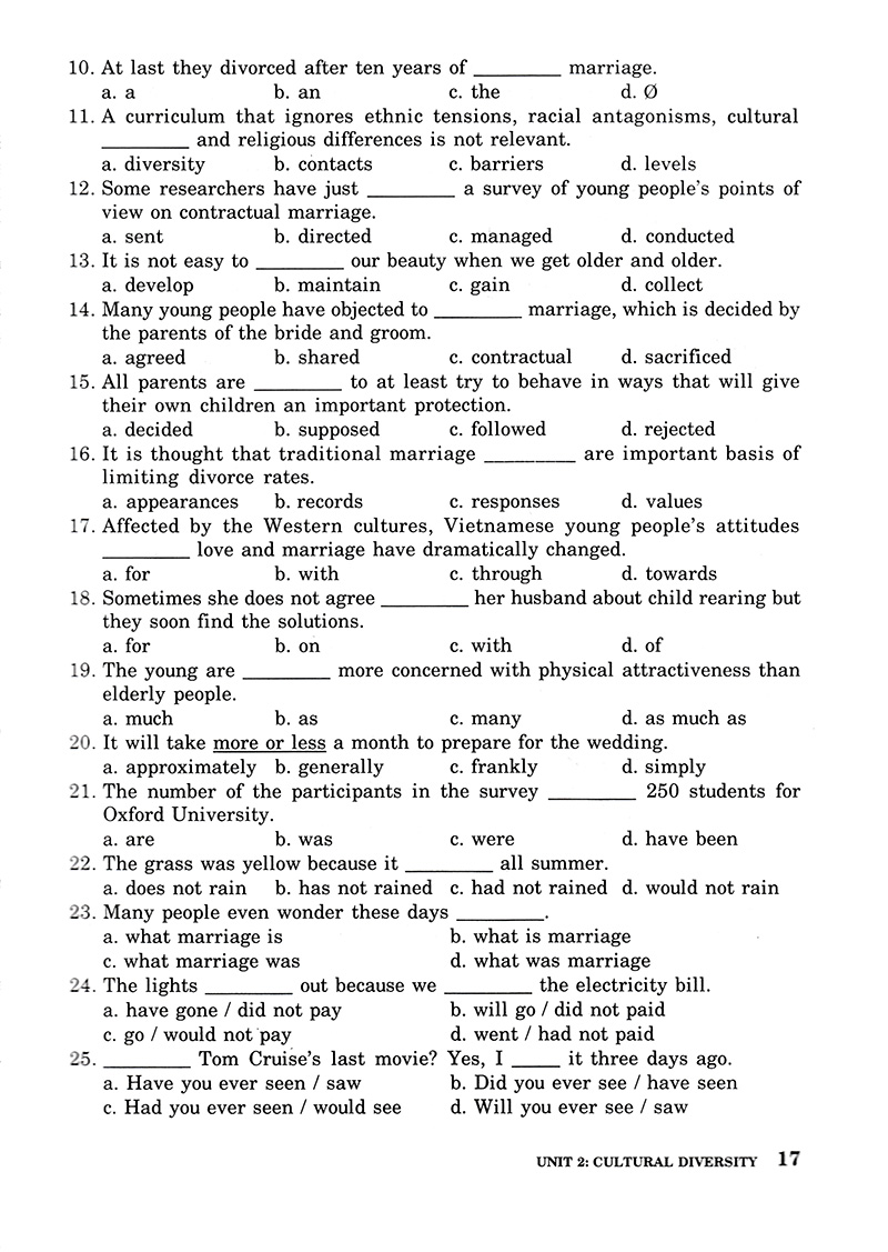 bài tập trắc nghiệm tiếng anh 12 (không đáp án) (tái bản 2018)