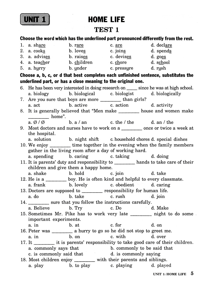 bài tập trắc nghiệm tiếng anh 12 (không đáp án) (tái bản 2018)