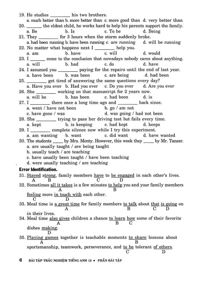 bài tập trắc nghiệm tiếng anh 12 (không đáp án) (tái bản 2018)
