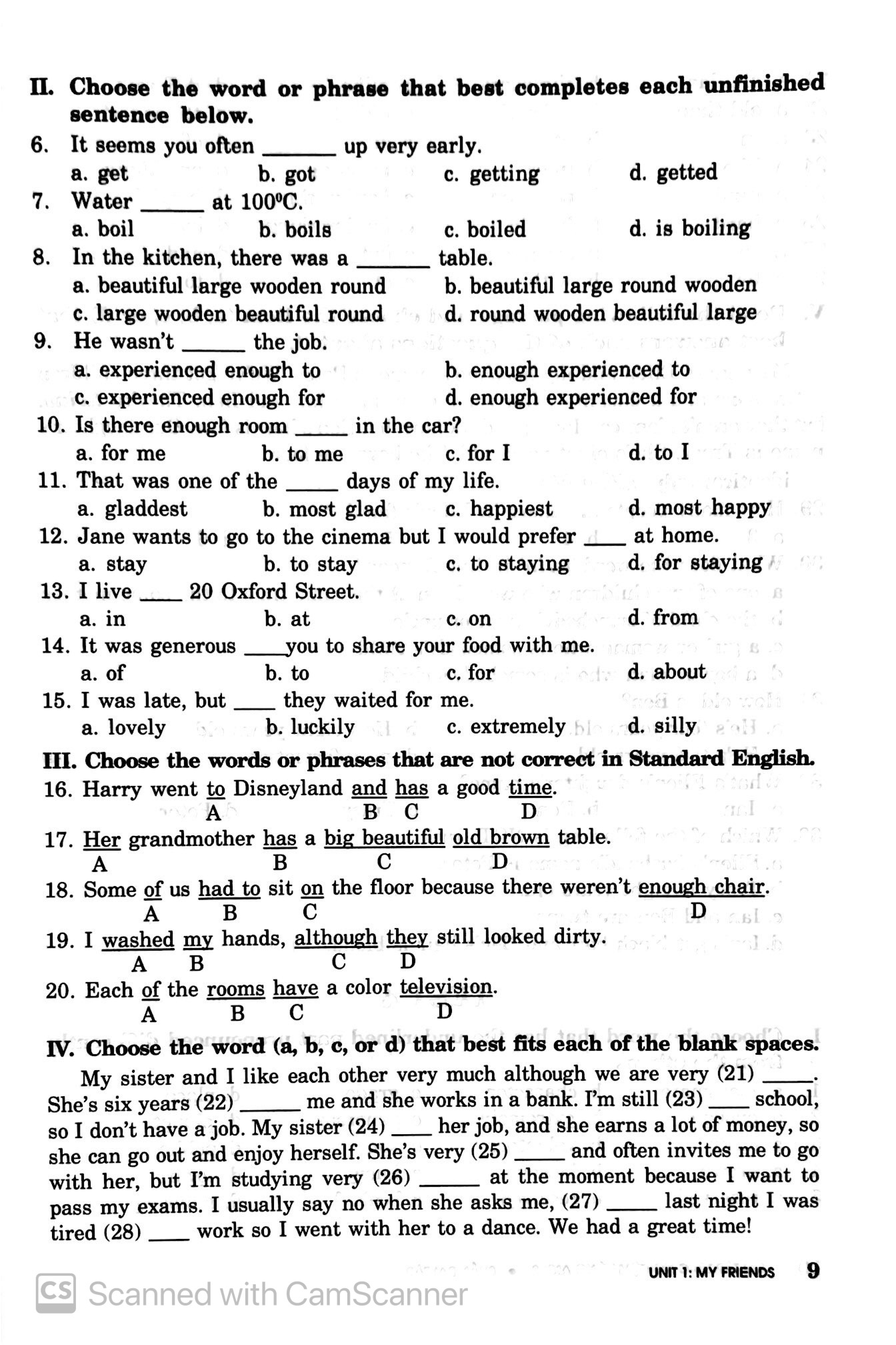 bài tập trắc nghiệm tiếng anh 8 (có đáp án) (2022)