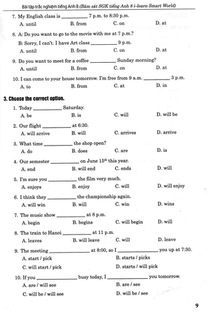 bài tập trắc nghiệm tiếng anh 8 - có đáp án (bám sát sgk cánh diều - i-learn smart world)