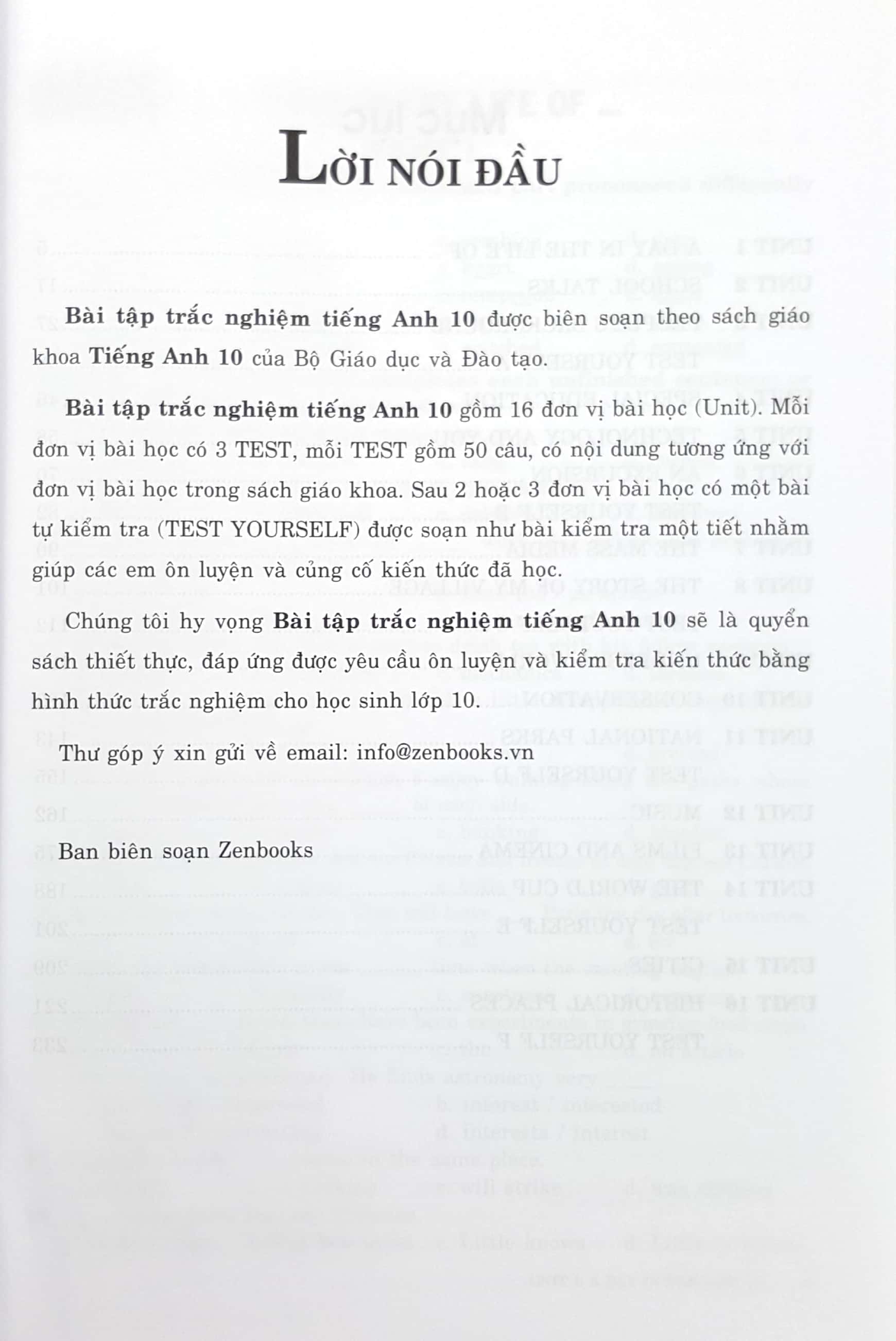 bài tập trắc nghiệm tiếng anh - lớp 10 (không đáp án)