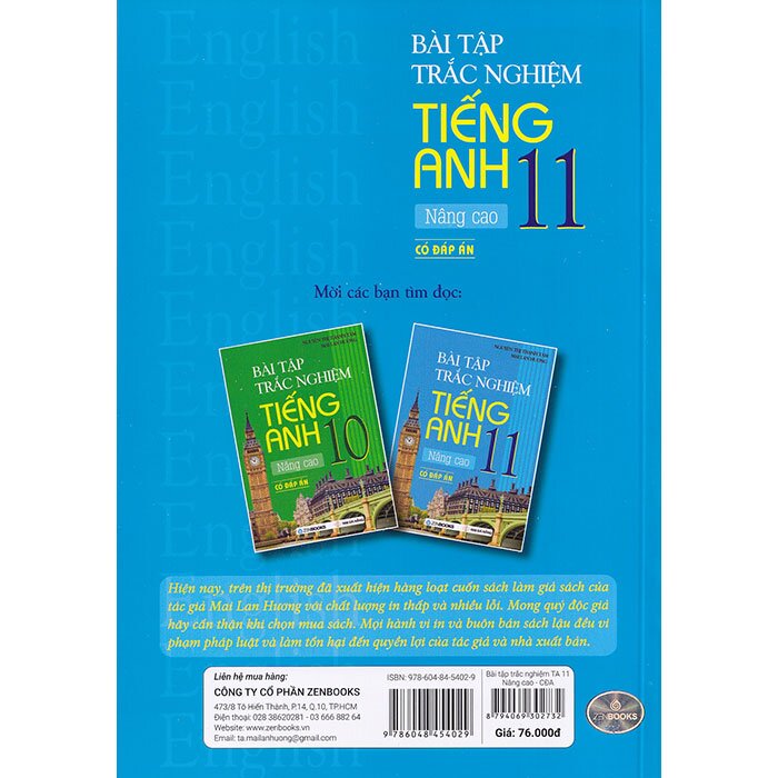 bài tập trắc nghiệm tiếng anh - lớp 11 nâng cao (có đáp án) - 2020
