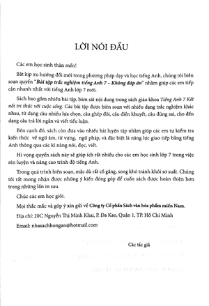 bài tập trắc nghiệm tiếng anh lớp 7 (không đáp án)