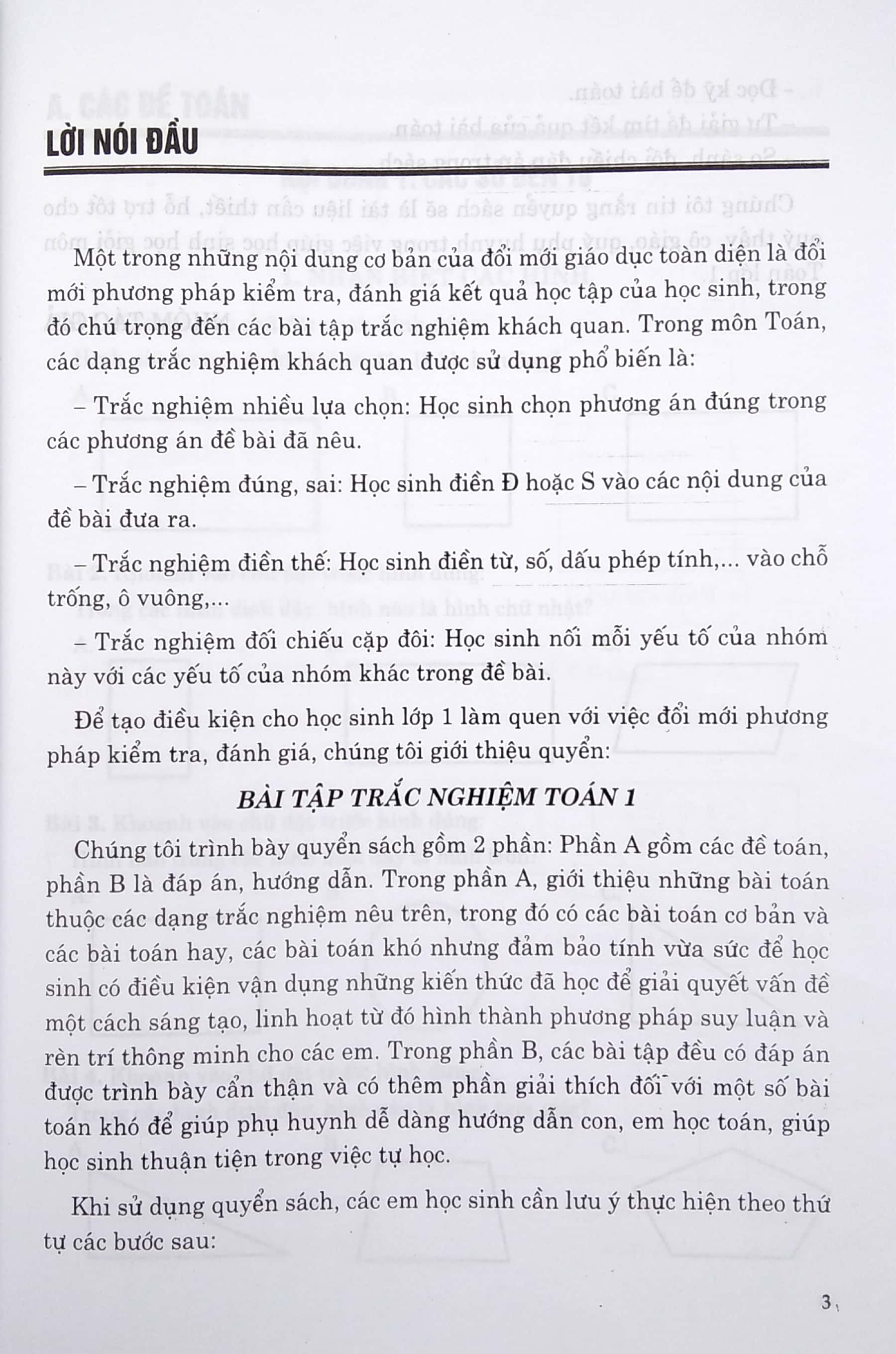 bài tập trắc nghiệm toán 1