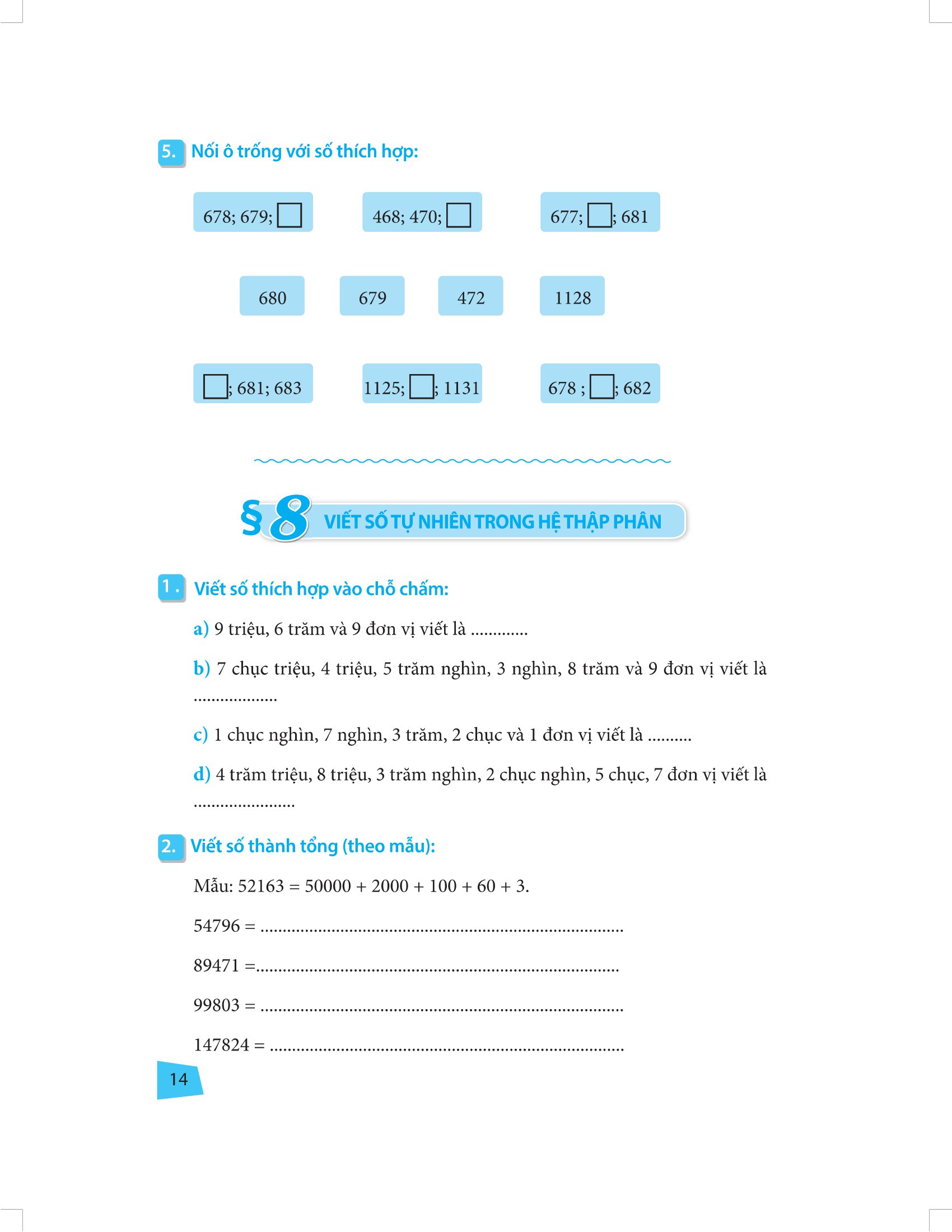 bài tập trắc nghiệm và đề tự kiểm tra toán 4