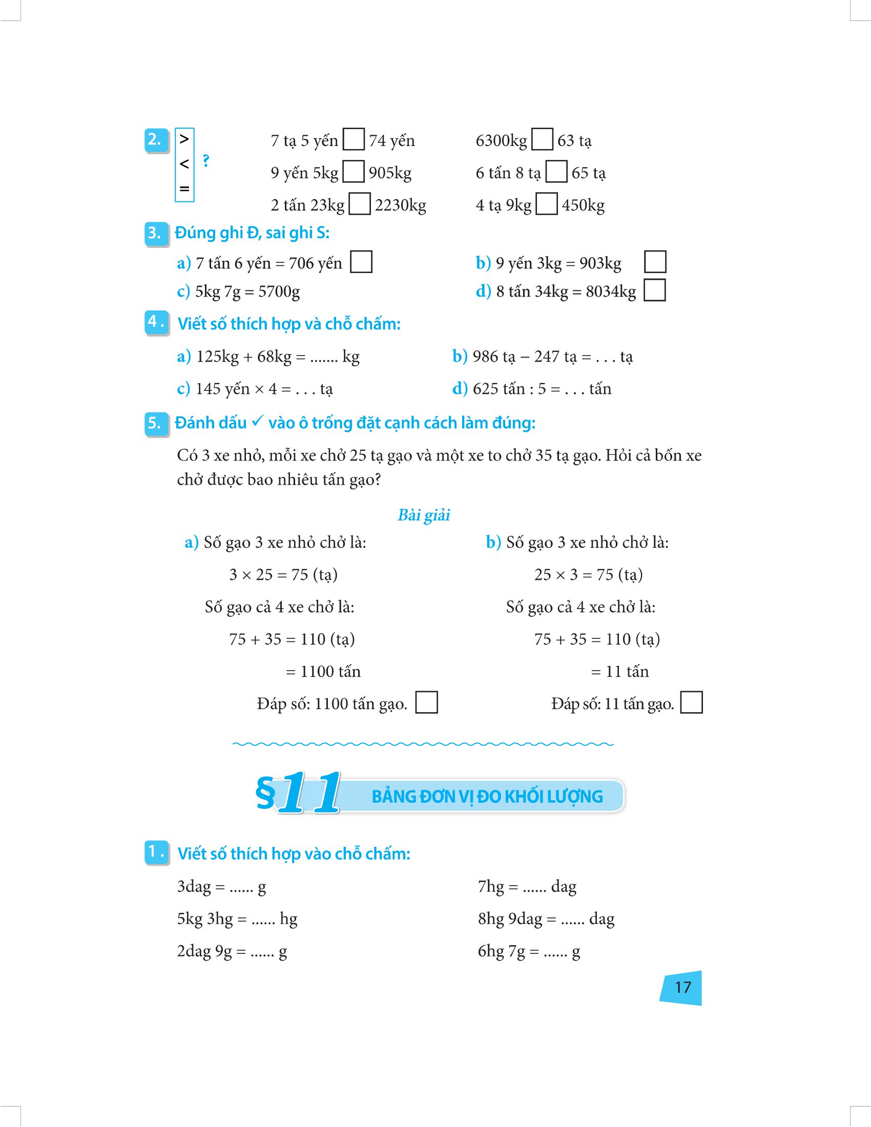 bài tập trắc nghiệm và đề tự kiểm tra toán 4