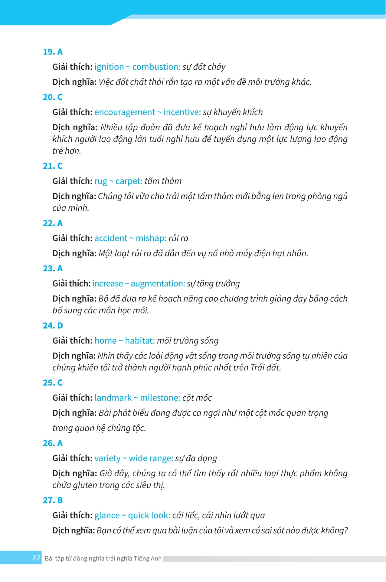 bài tập từ đồng nghĩa, trái nghĩa tiếng anh (ôn thi vào lớp 10 và 10 chuyên)