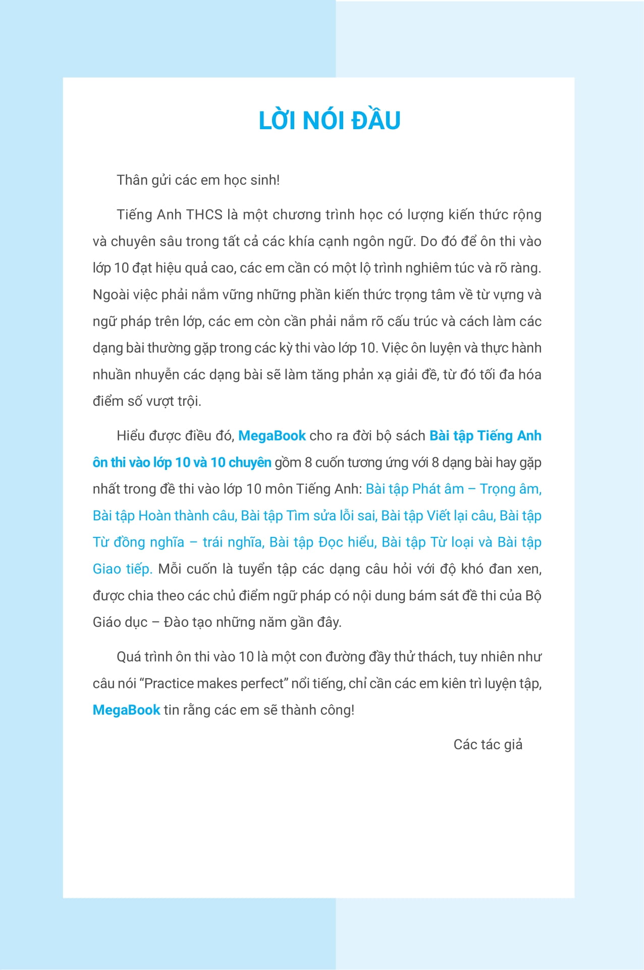 bài tập từ loại tiếng anh - ôn thi vào lớp 10 và 10 chuyên