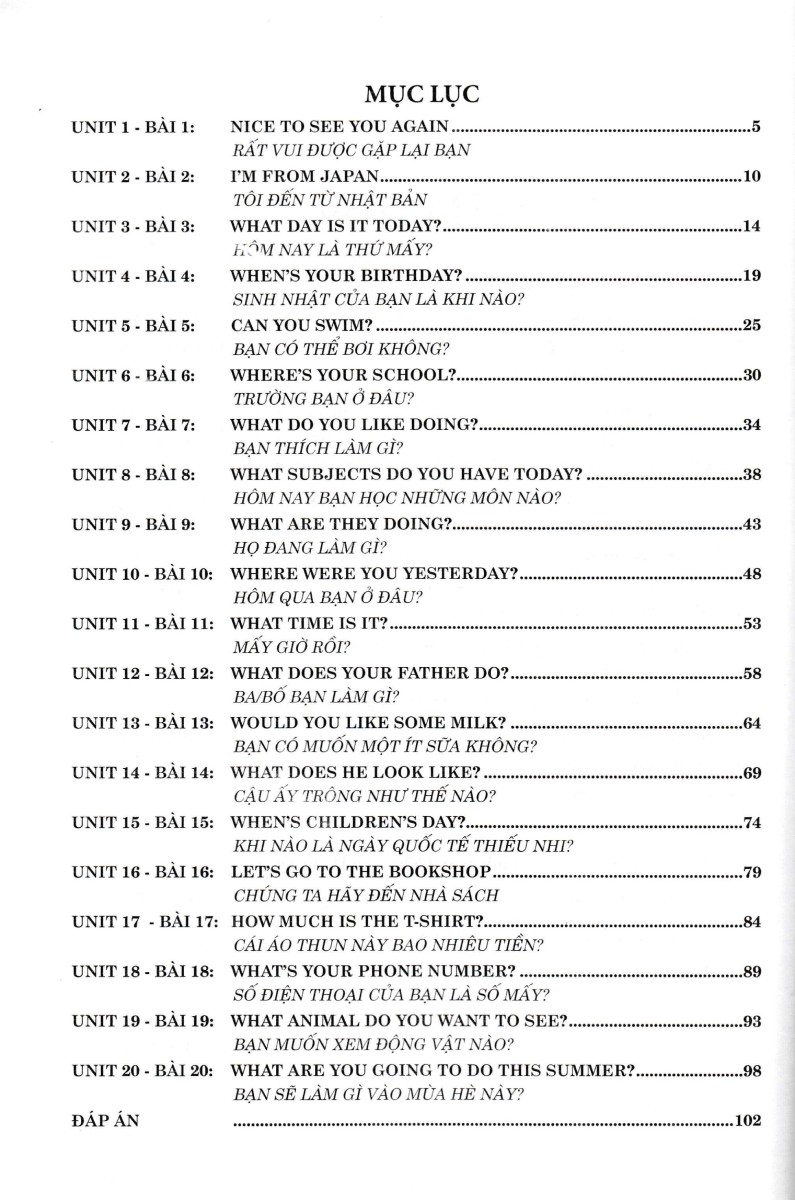 bài tập từ vựng tiếng anh lớp 4 (biên soạn theo chương trình giáo dục phổ thông mới)