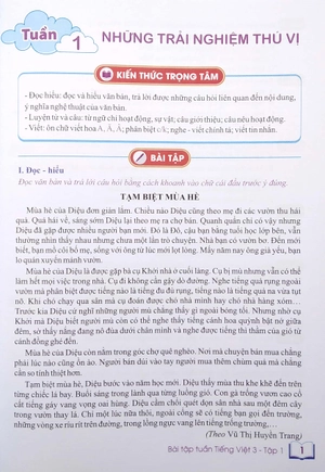 bài tập tuần tiếng việt 3 - tập 1 (kết nối tri thức với cuộc sống)