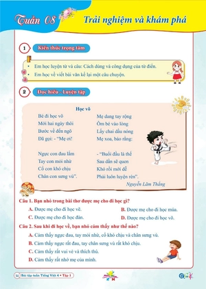 bài tập tuần tiếng việt 4 - tập 1 (kết nối tri thức với cuộc sống)