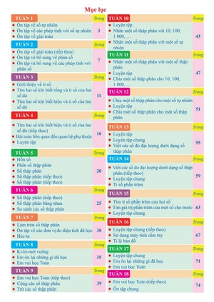 bài tập tuần toán 5 - tập 1 (cánh diều)