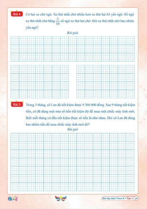 bài tập tuần toán 5 - tập 1 (cánh diều)