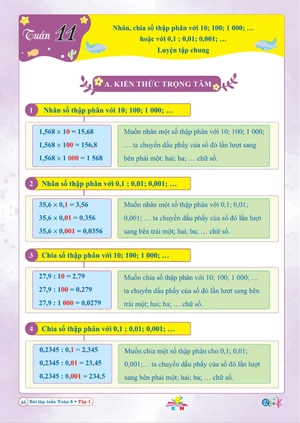 bài tập tuần toán 5 - tập 1 (kết nối)