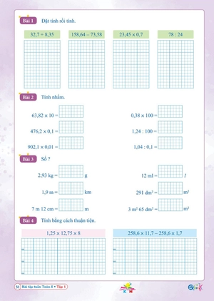 bài tập tuần toán 5 - tập 1 (kết nối)