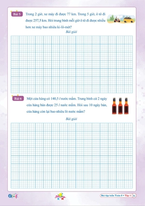 bài tập tuần toán 5 - tập 1 (kết nối)