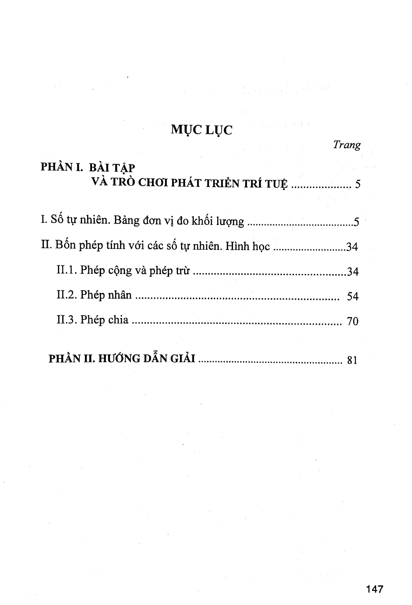 bài tập và trò chơi phát triển trí tuệ toán 3 (biên soạn theo chương trình giáo dục phổ thông mới)