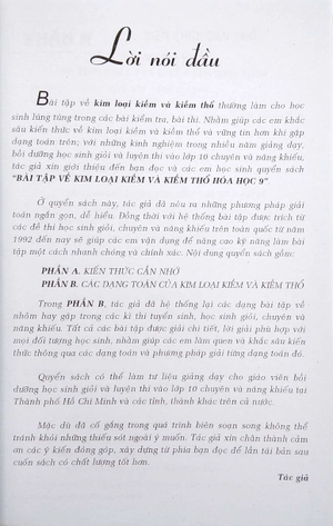 bài tập về kim loại kiềm và kiềm thổ - hóa học 9