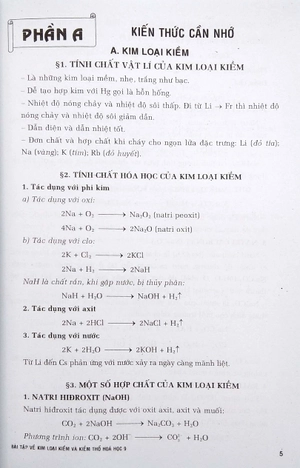 bài tập về kim loại kiềm và kiềm thổ - hóa học 9