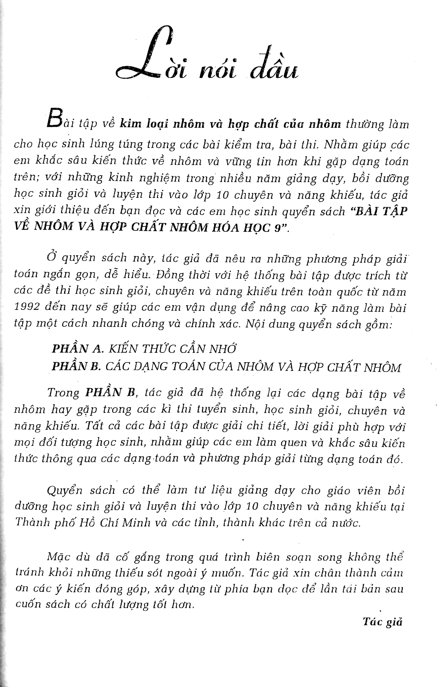 bài tập về nhôm và hợp chất của nhôm hóa học 9