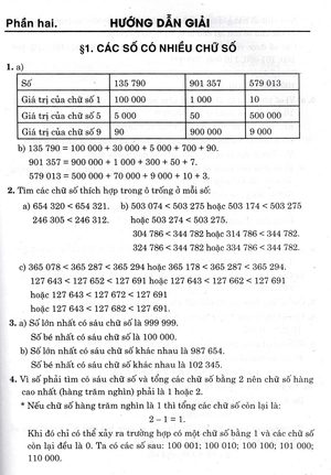 bài tập về số tự nhiên lớp 4 (dùng chung cho các bộ sgk hiện hành)