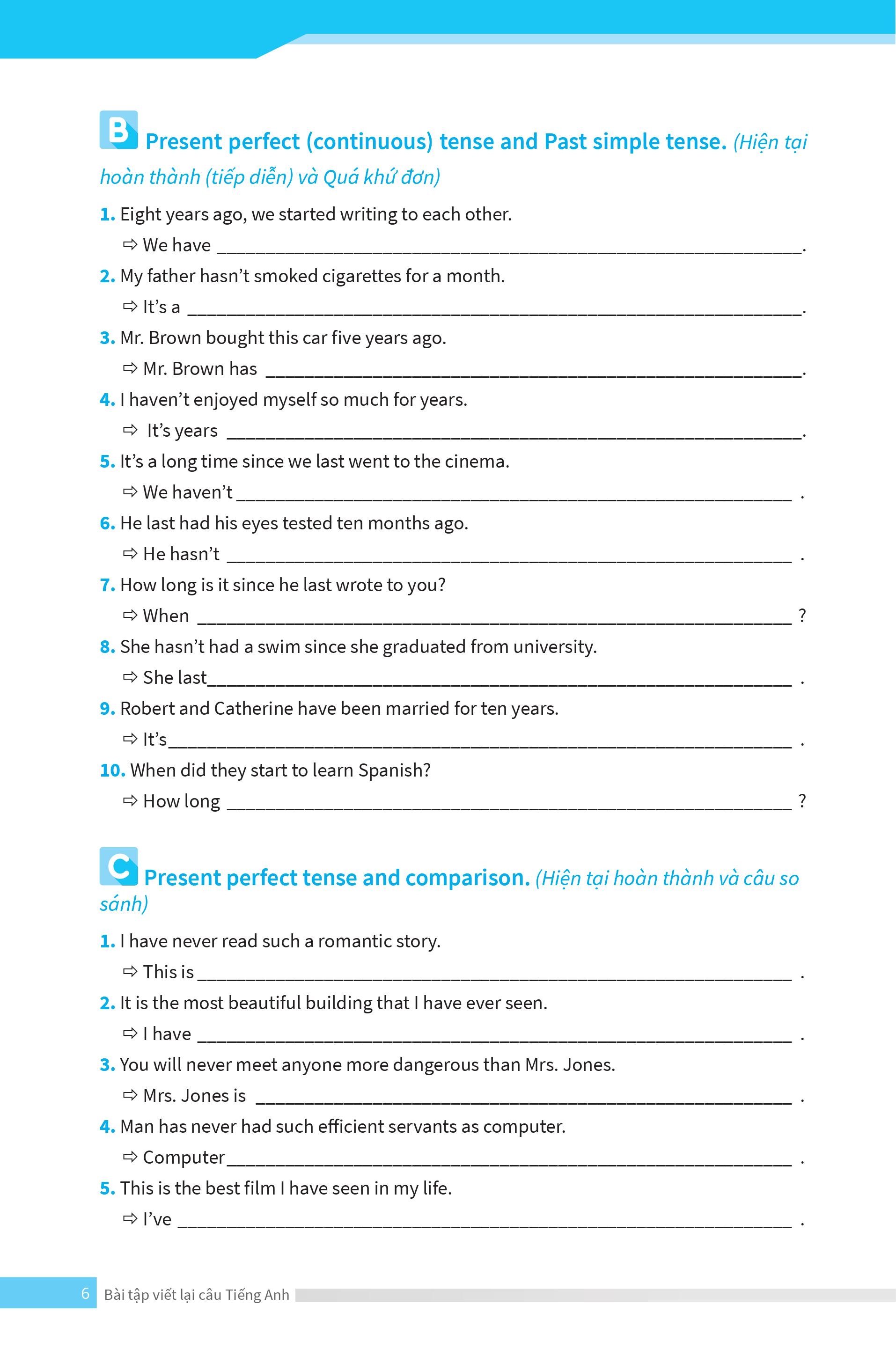 bài tập viết lại câu tiếng anh ( ôn thi vào lớp 10 và 10 chuyên )