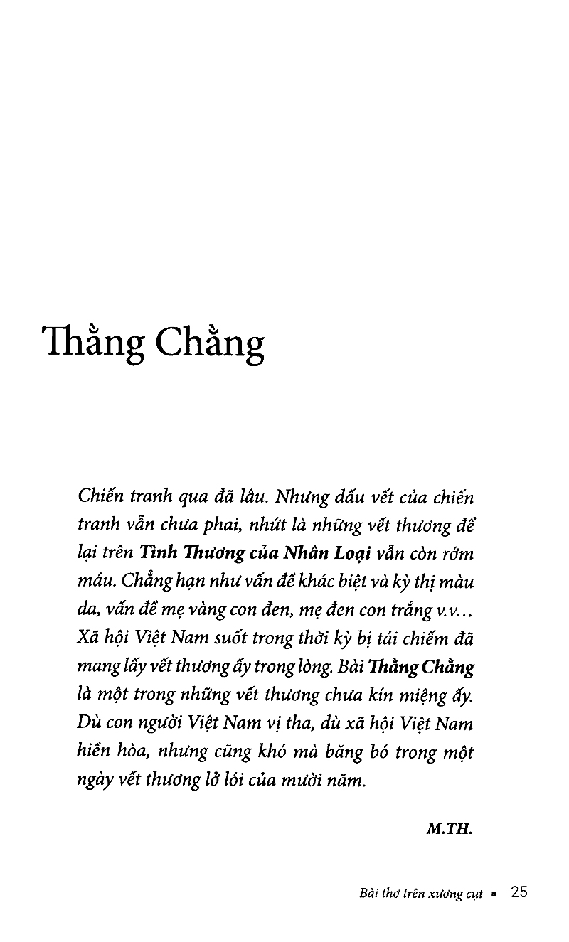 bài thơ trên xương cụt