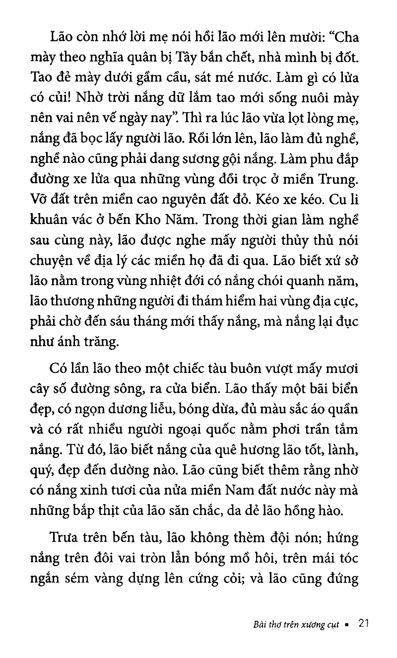 bài thơ trên xương cụt