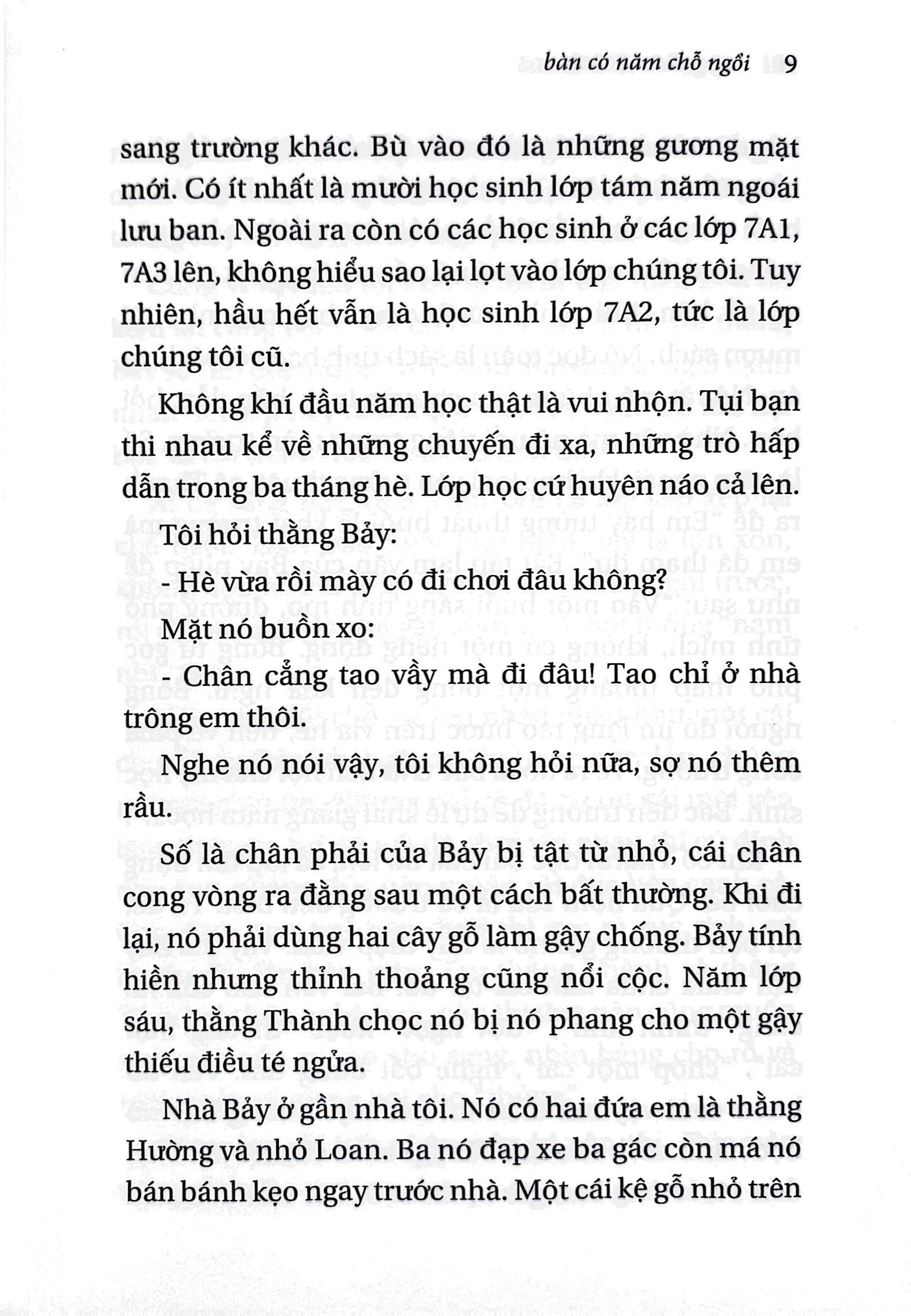 bàn có năm chỗ ngồi (tái bản 2022)