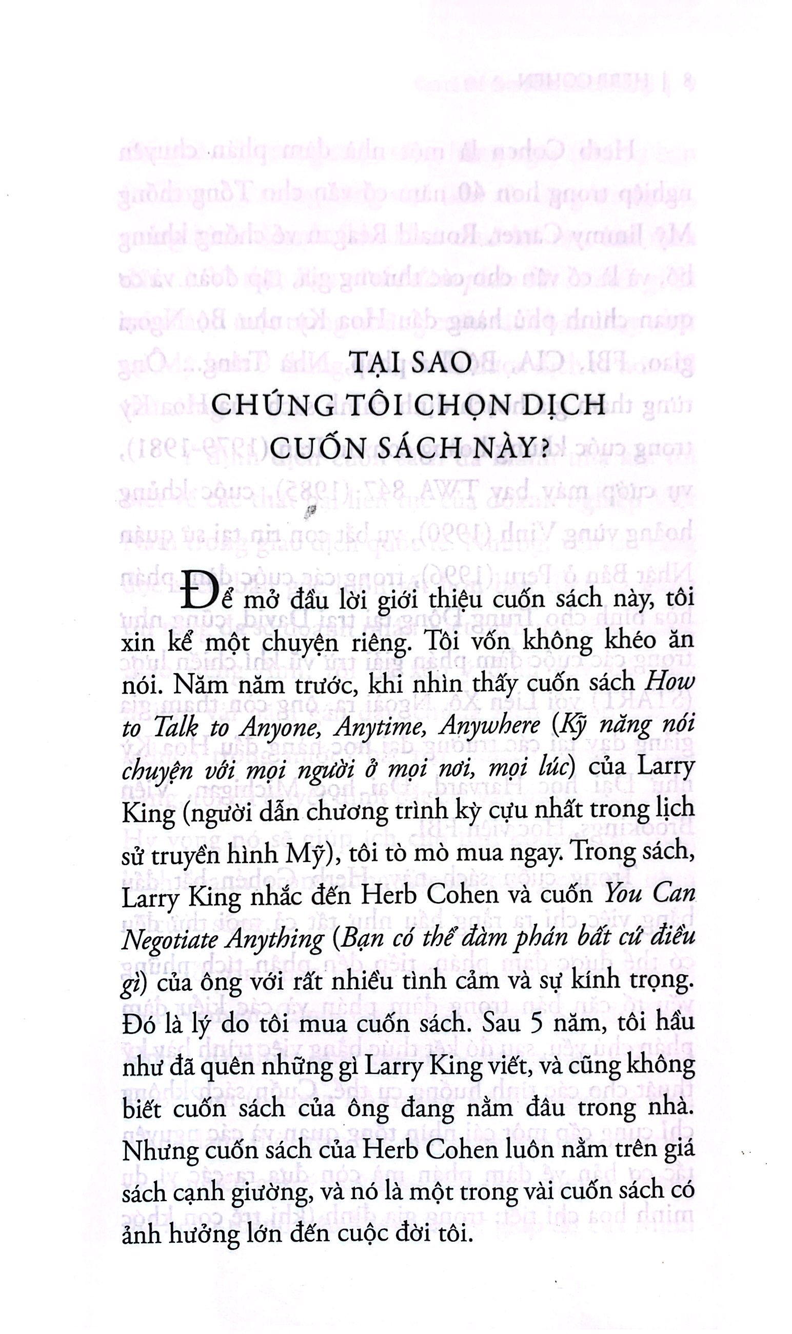 bạn có thể đàm phán bất cứ điều gì