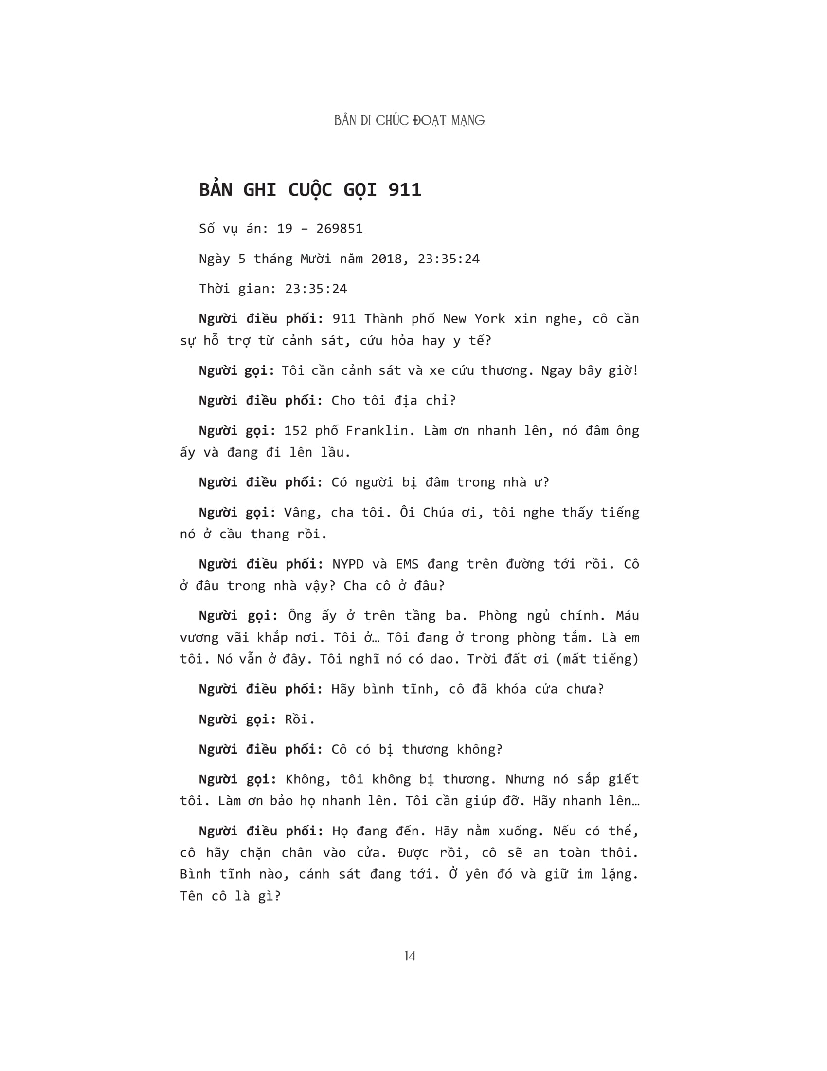 bản di chúc đoạt mạng