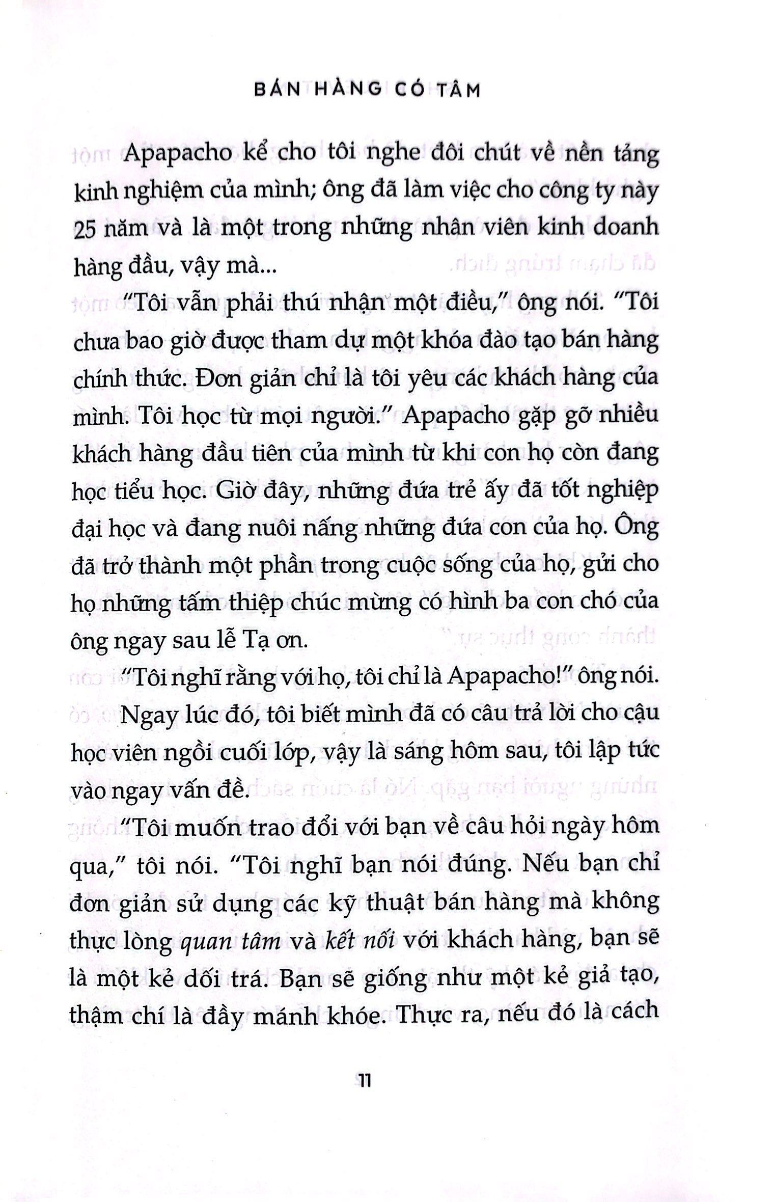 bán hàng có tâm - heart and sell