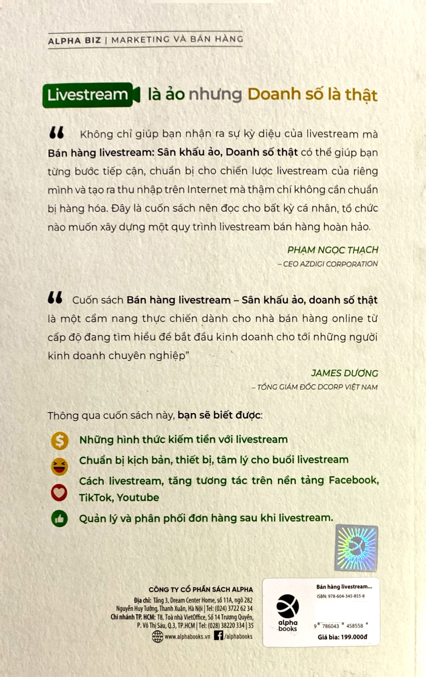 bán hàng livestream - sân khấu ảo, doanh số thật