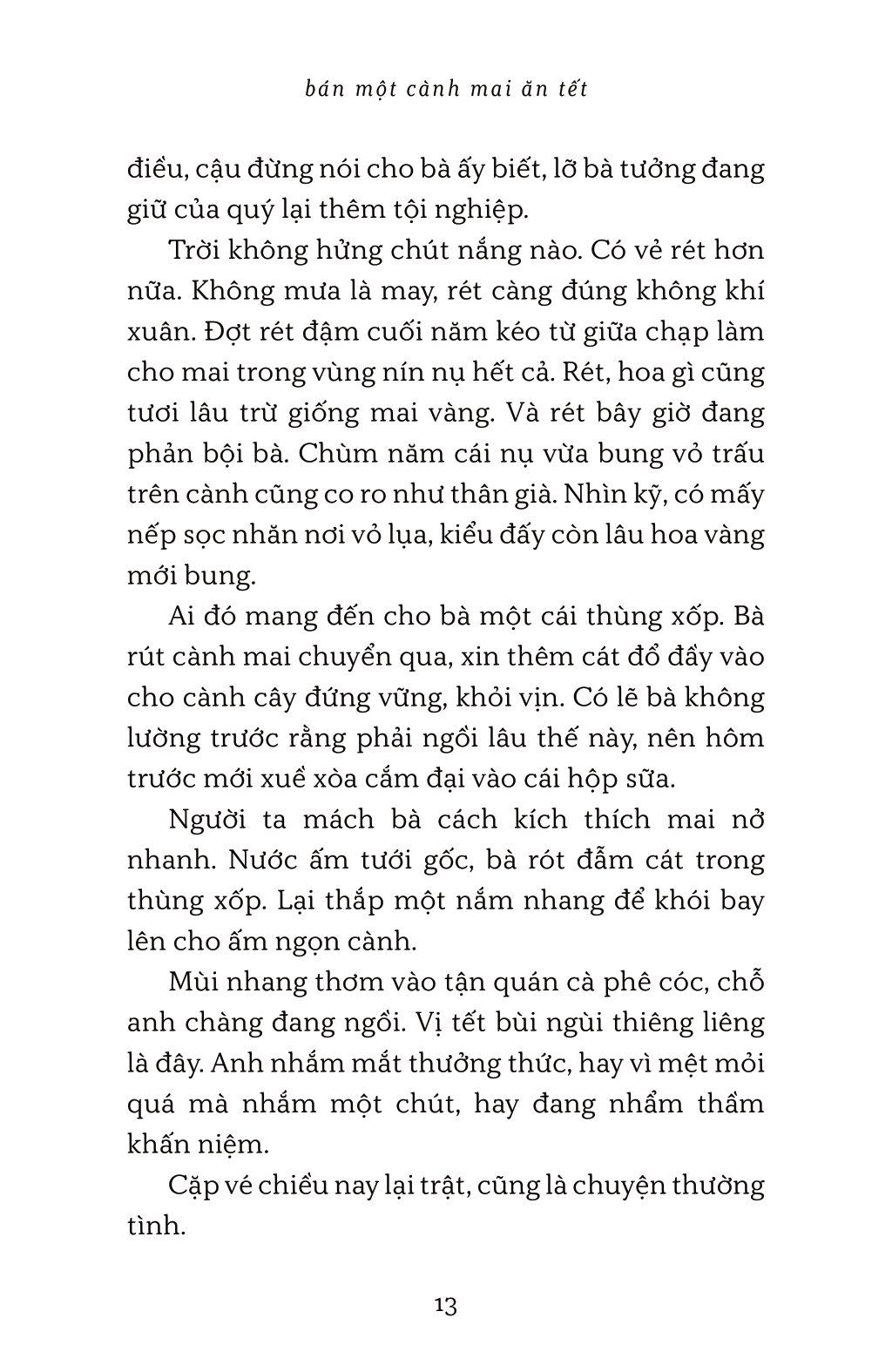 bán một cành mai ăn tết