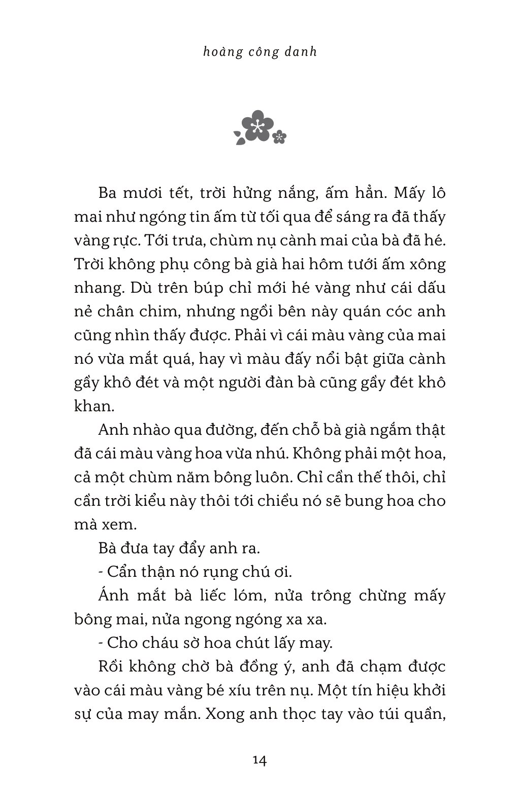 bán một cành mai ăn tết