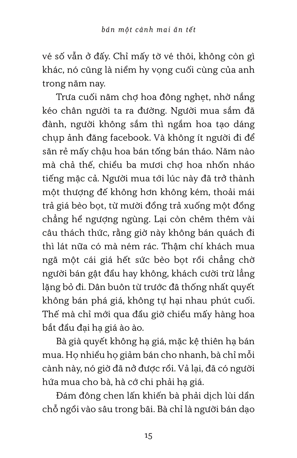 bán một cành mai ăn tết