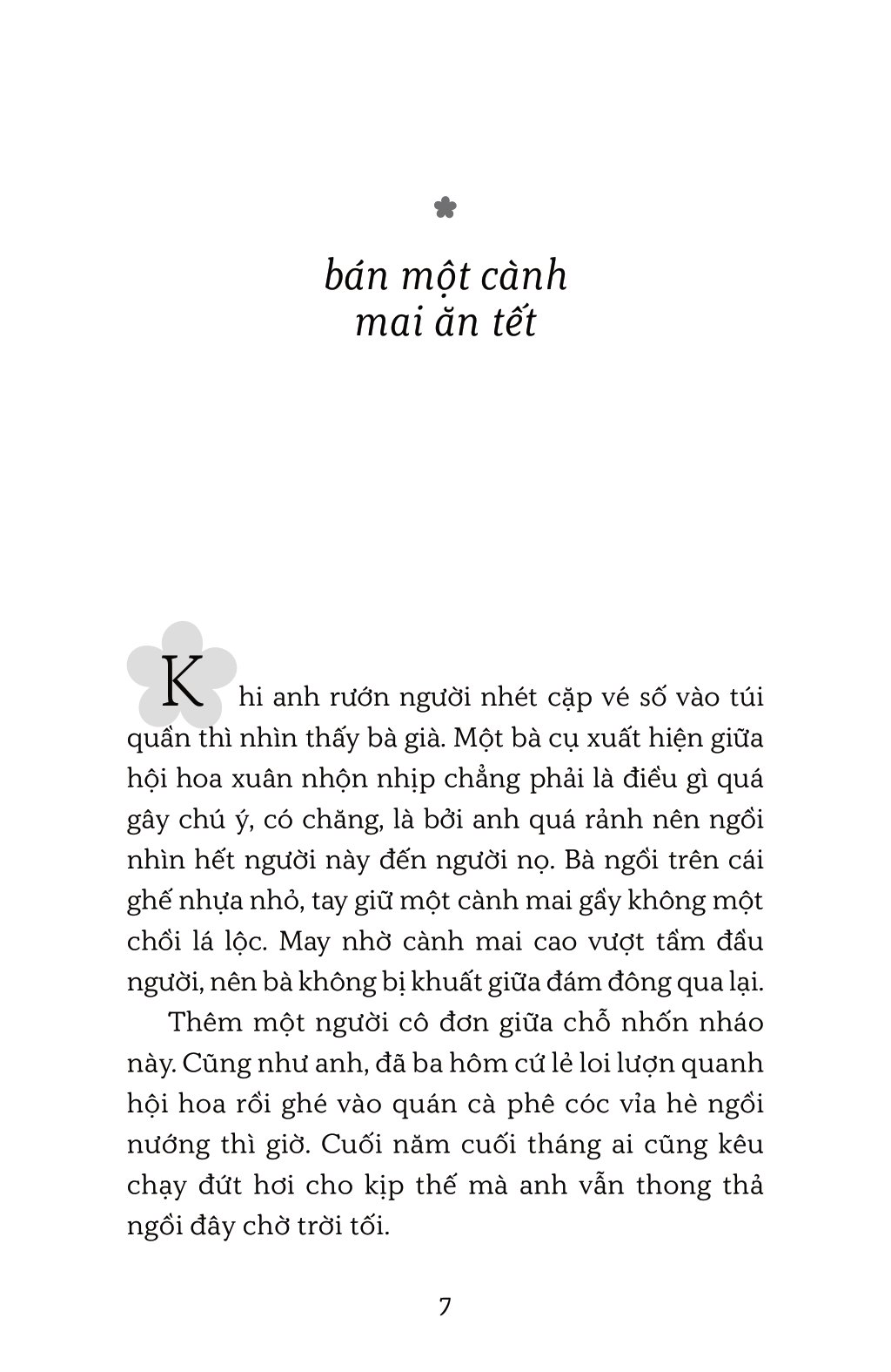bán một cành mai ăn tết