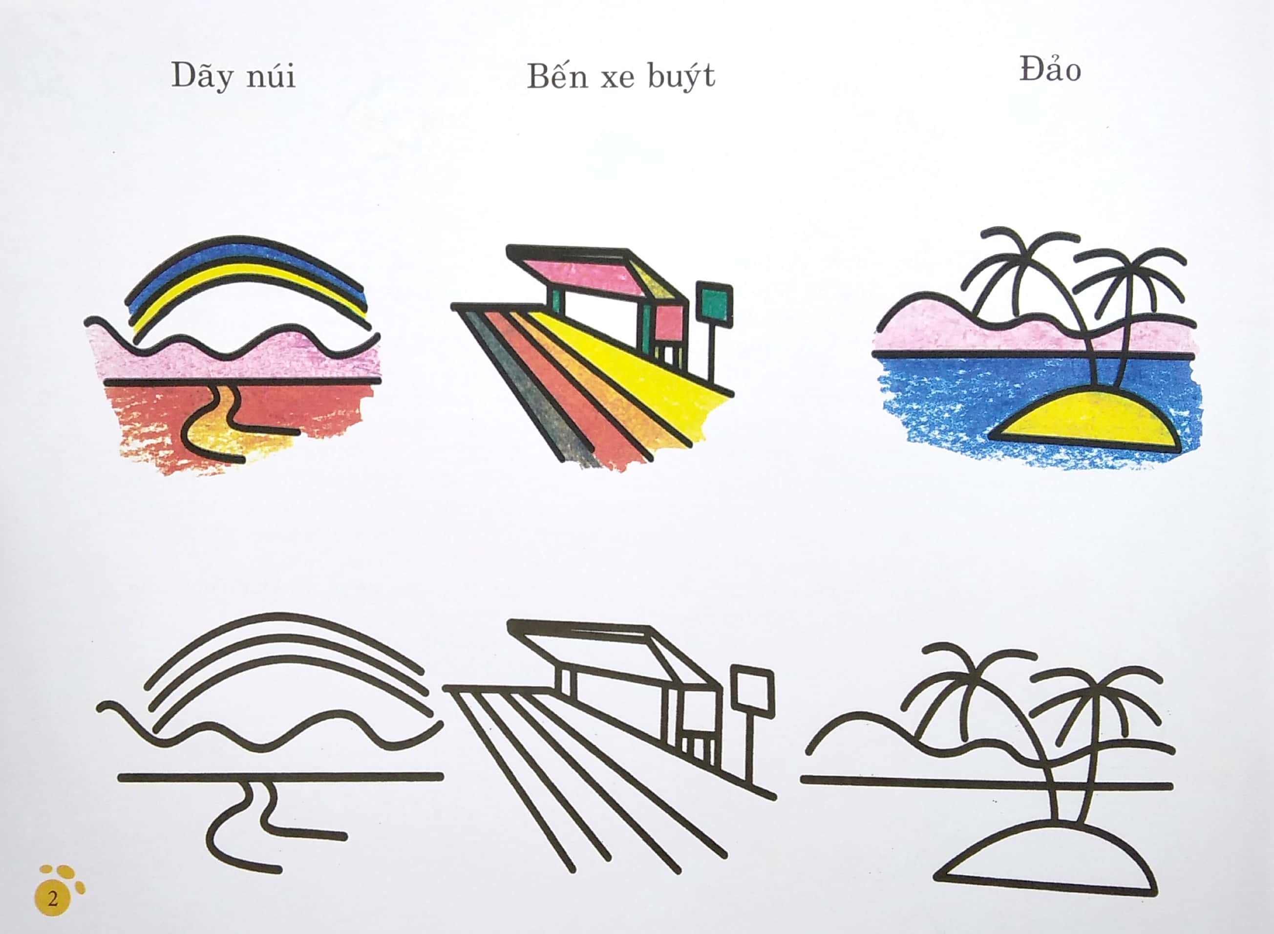 bàn tay nhỏ vẽ tranh - phong cảnh tươi đẹp